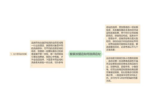 服装加盟店如何选择店址