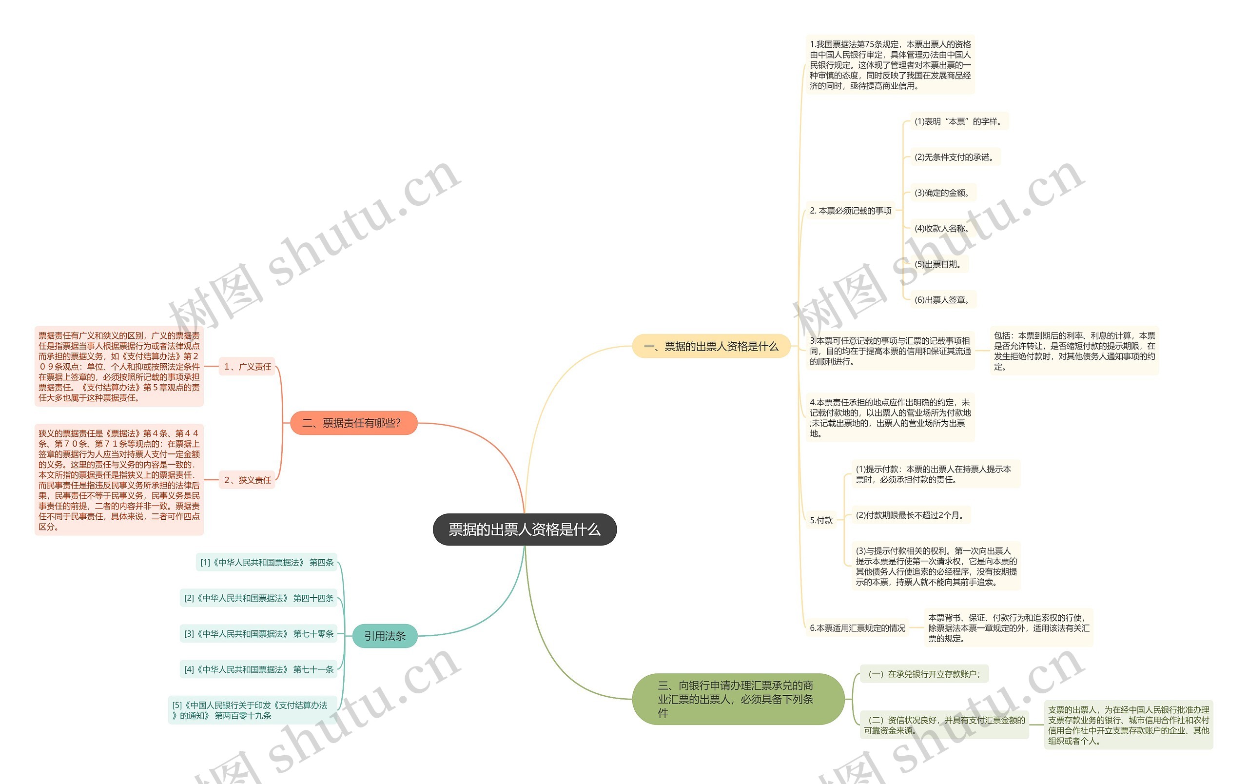 票据的出票人资格是什么思维导图