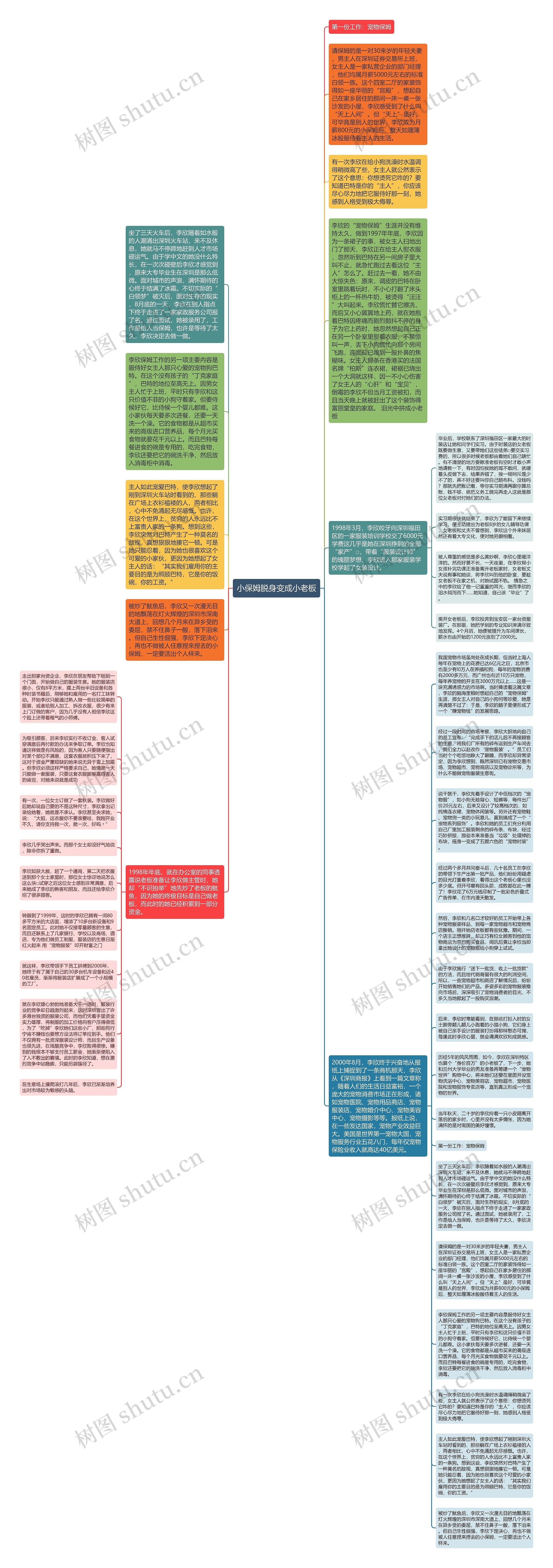 小保姆脱身变成小老板思维导图