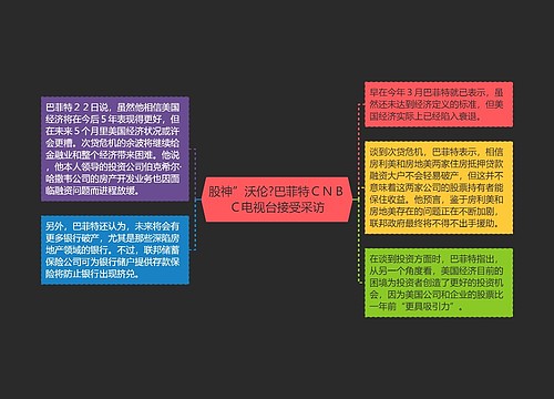 股神”沃伦?巴菲特ＣＮＢＣ电视台接受采访