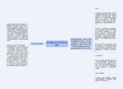 解读票据法关于追索权的要件