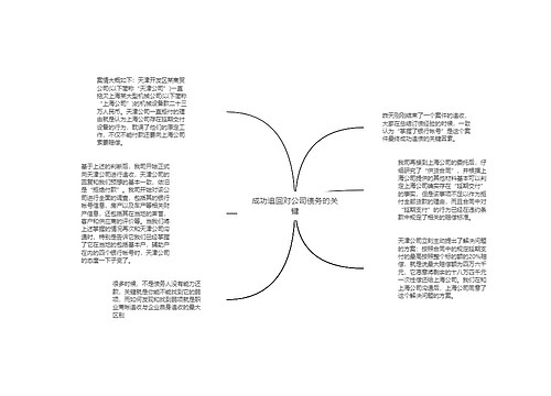 成功追回对公司债务的关键