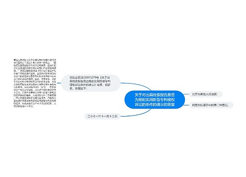 关于对出具检索报告是否为提起实用新型专利侵权诉讼的条件的请示的答复