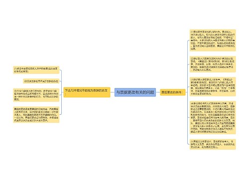 与票据更改有关的问题