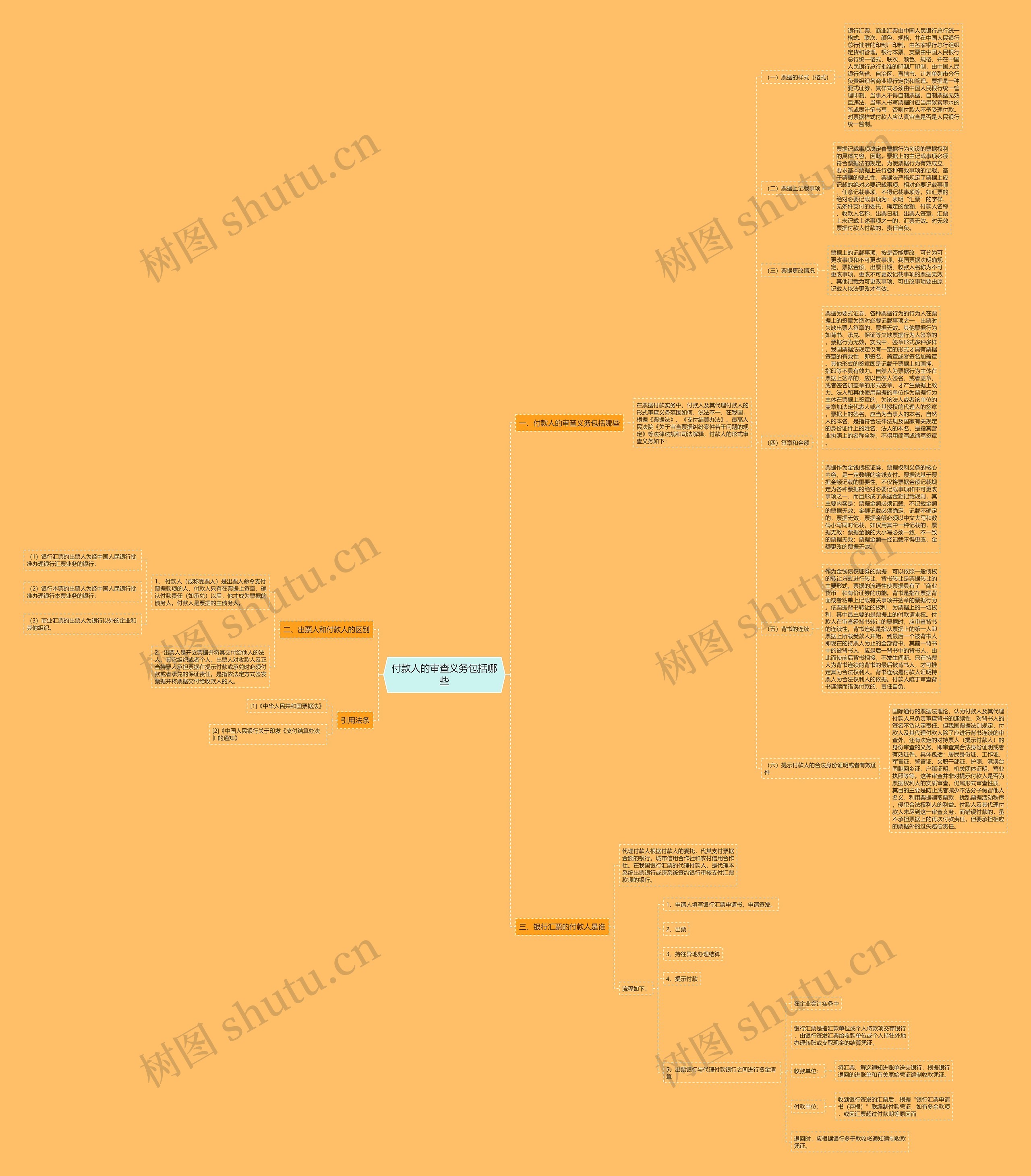付款人的审查义务包括哪些思维导图