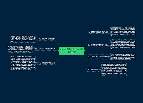 小本创业要有良好心态和正确方法