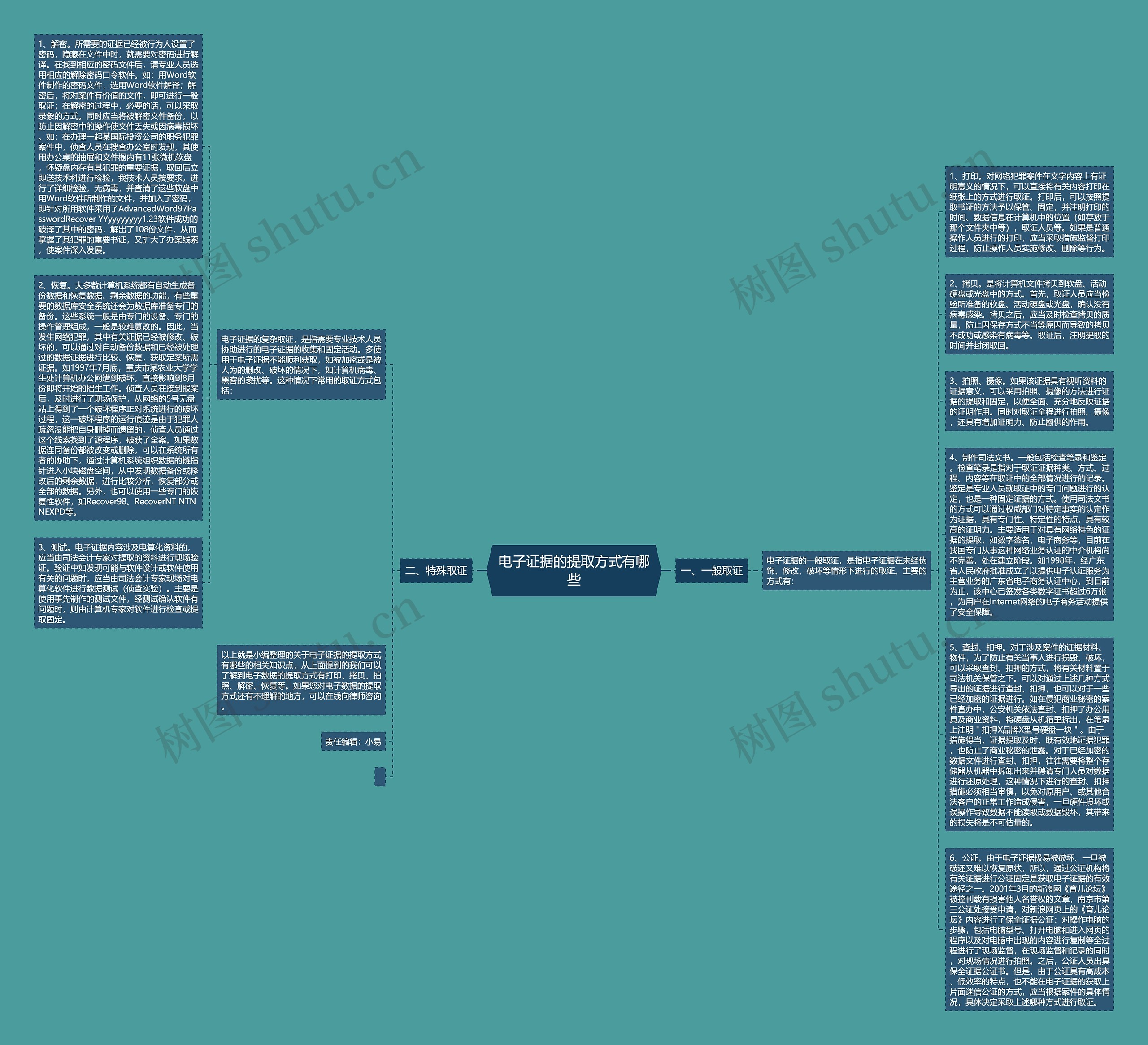 电子证据的提取方式有哪些思维导图