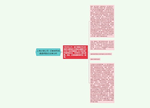 上海讨债公司  记者被网络通缉闹剧的法律分析