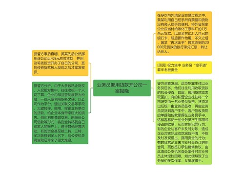 业务员挪用货款开公司一案揭晓