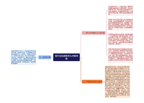 银行征信逾期怎么才能消除