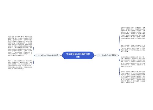 牛年服装店 不同地段利弊分析