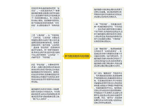 参与融资融券风险细数