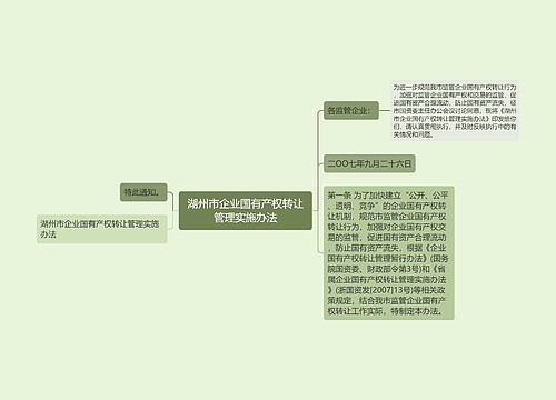 湖州市企业国有产权转让管理实施办法