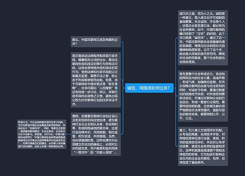 诚信，网络该如何过关？