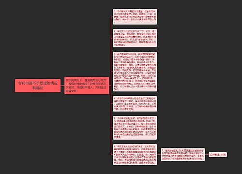 专利申请不予受理的情况有哪些