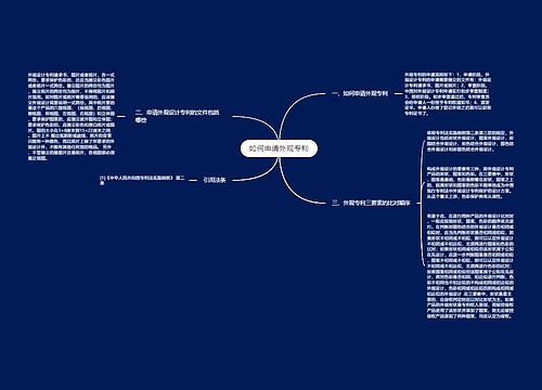 如何申请外观专利