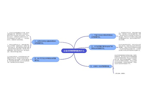 企业合同管理风险有什么