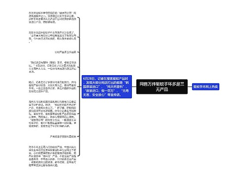 网售万件驱蚊手环多是三无产品