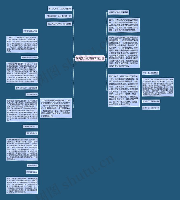 网商凭什么才能成功出位思维导图_编号p7788302-TreeMind树图