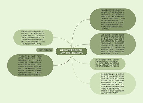 深圳民间短期拆借月息升至9% 私募不炒股想炒钱