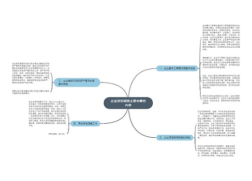 企业资信调查主要有哪些内容