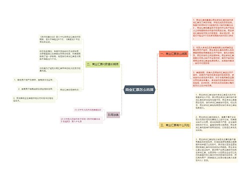 商业汇票怎么结算