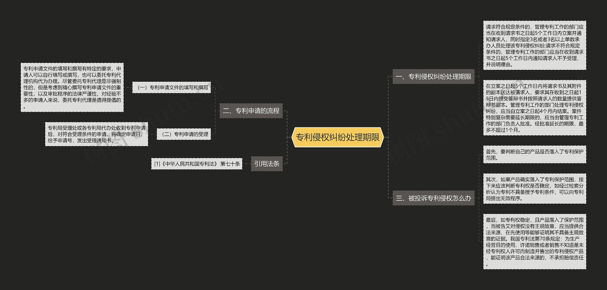 专利侵权纠纷处理期限思维导图