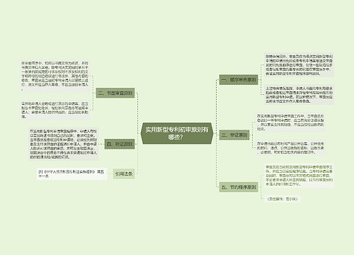 实用新型专利初审原则有哪些？