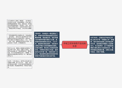 早餐工程车销售不敌地摊生意