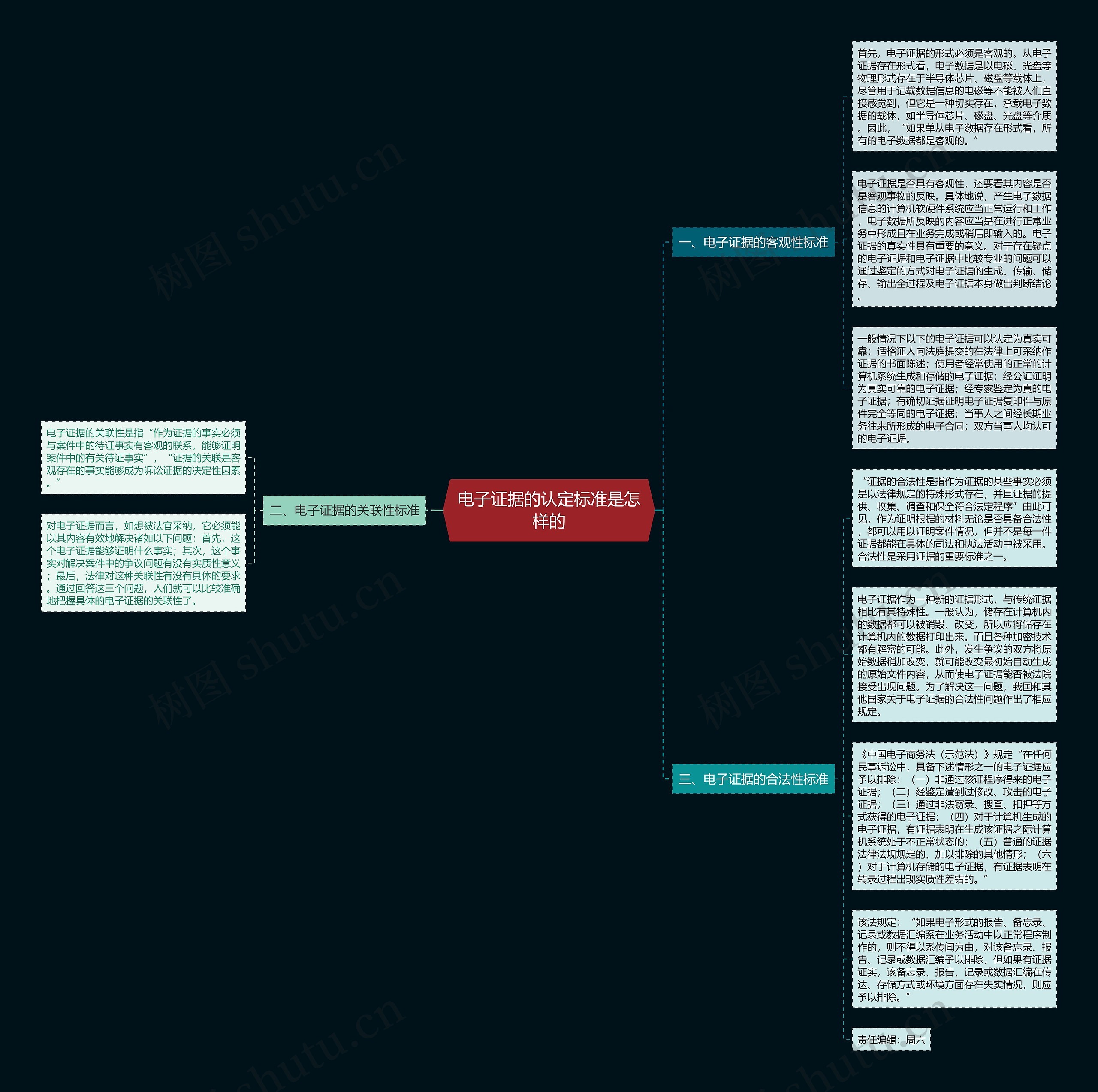 电子证据的认定标准是怎样的思维导图