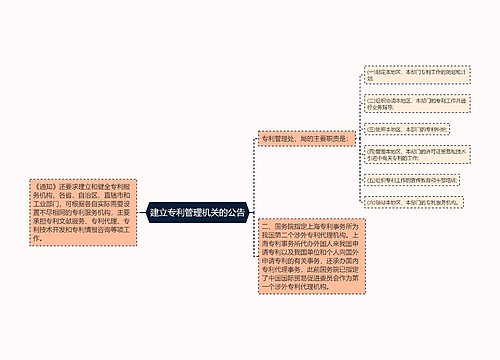 建立专利管理机关的公告