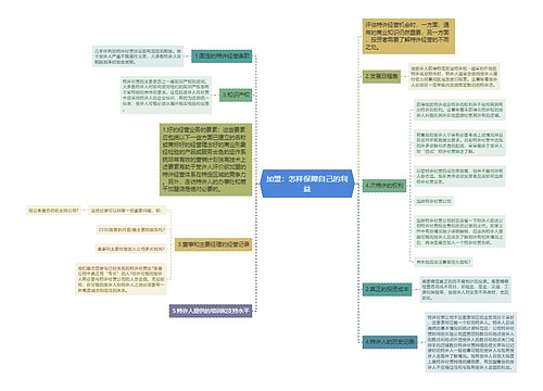 加盟：怎样保障自己的利益