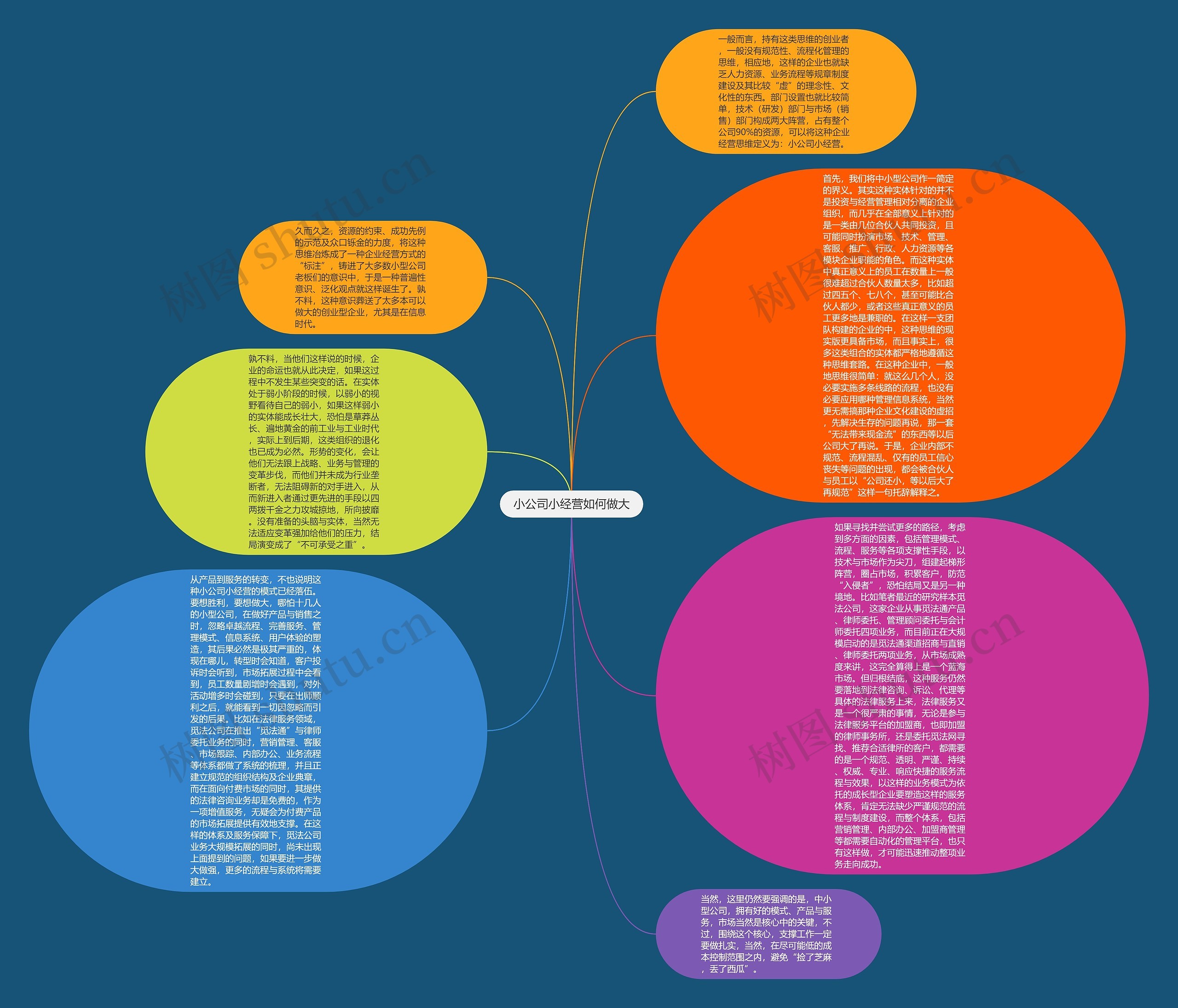 小公司小经营如何做大思维导图
