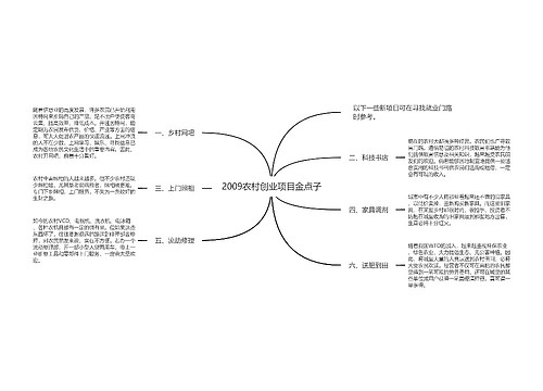 2009农村创业项目金点子