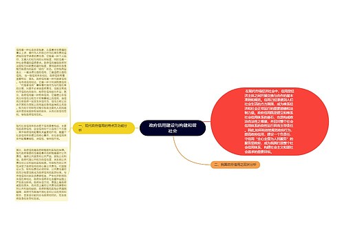 政府信用建设与构建和谐社会