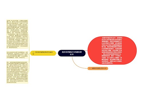 政府信用建设与构建和谐社会