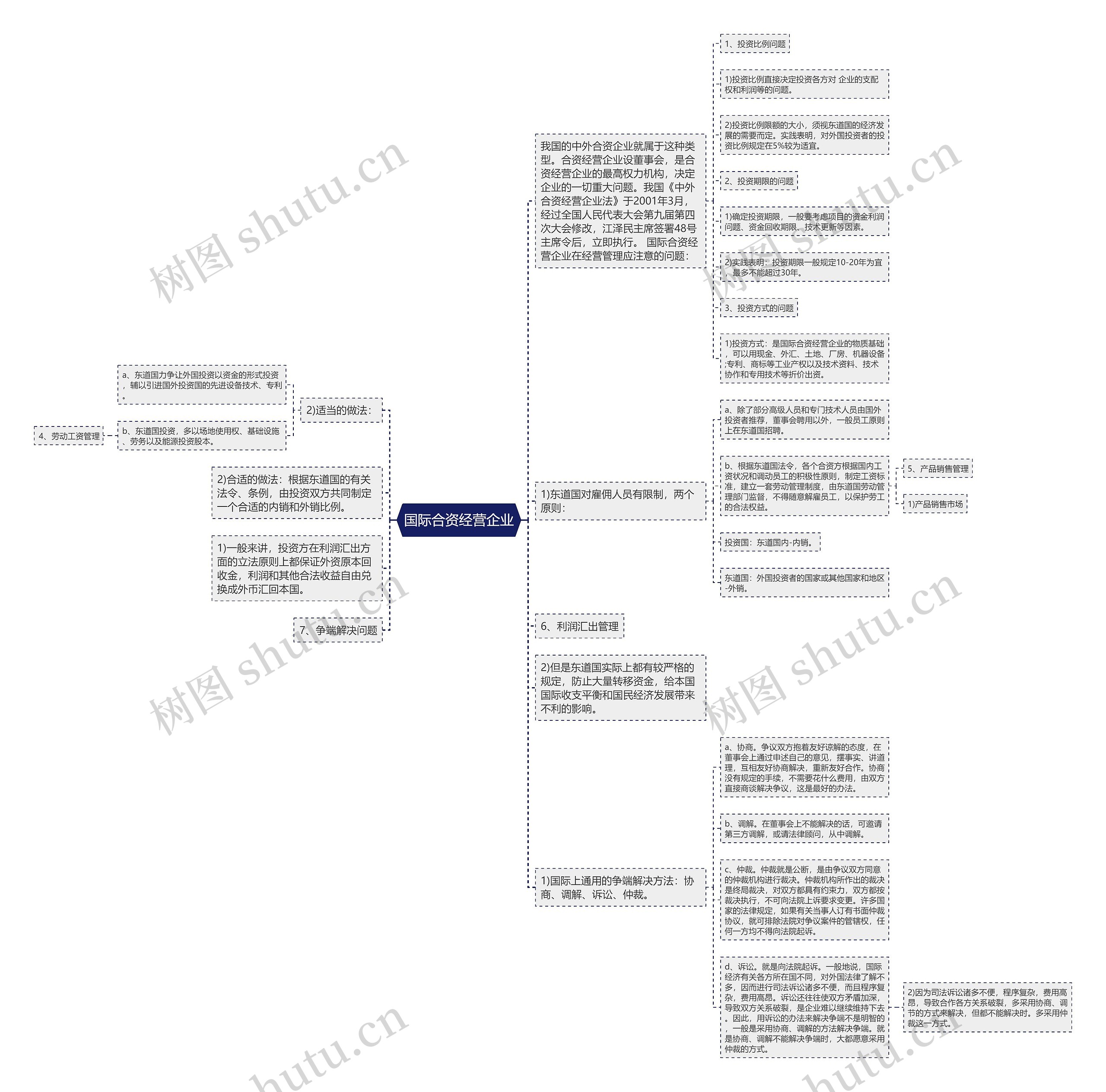 国际合资经营企业思维导图
