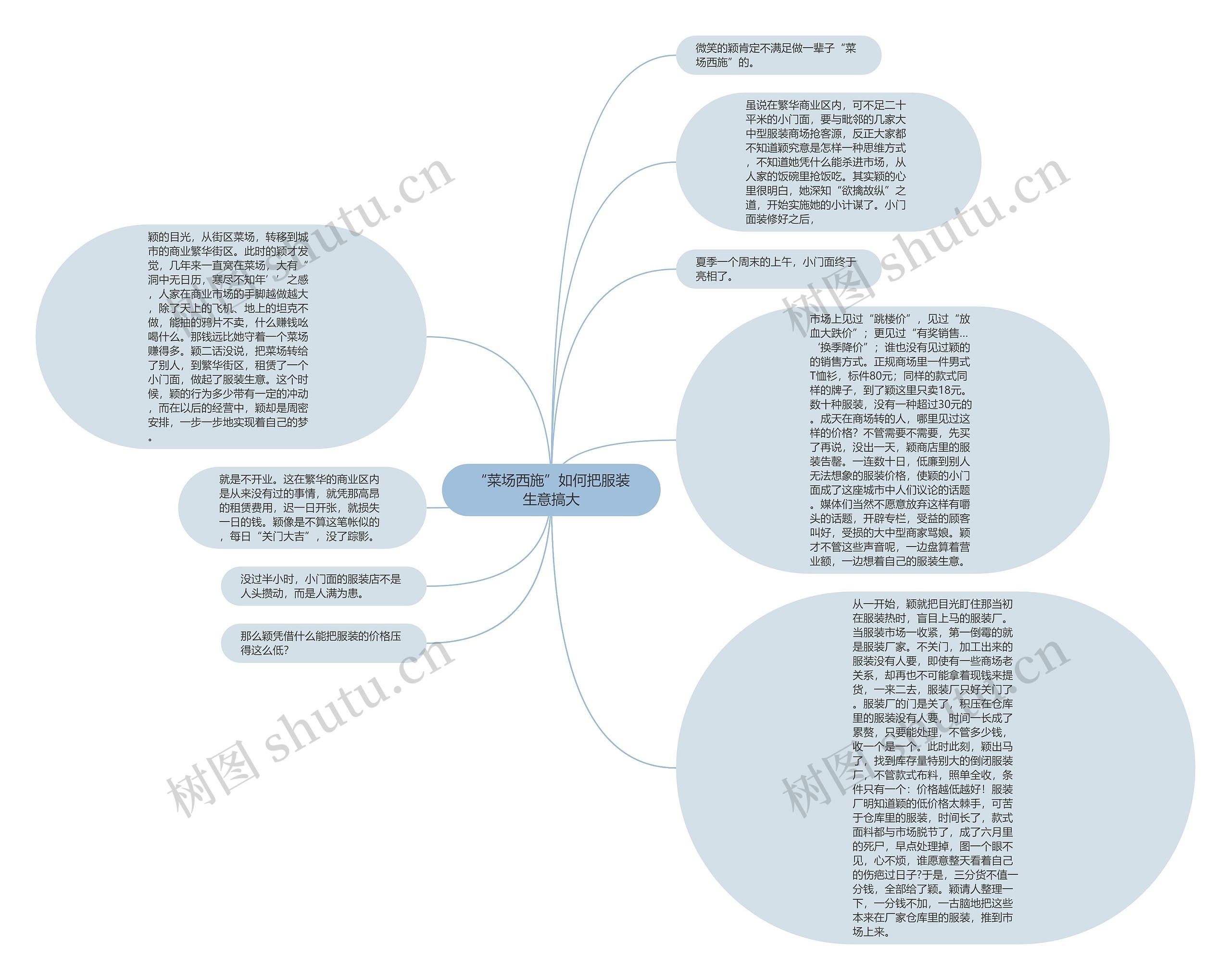 “菜场西施”如何把服装生意搞大思维导图