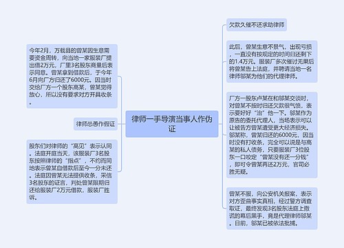 律师一手导演当事人作伪证