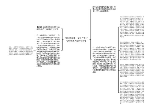 专利法解读：第十三条【专利申请人临时保护】