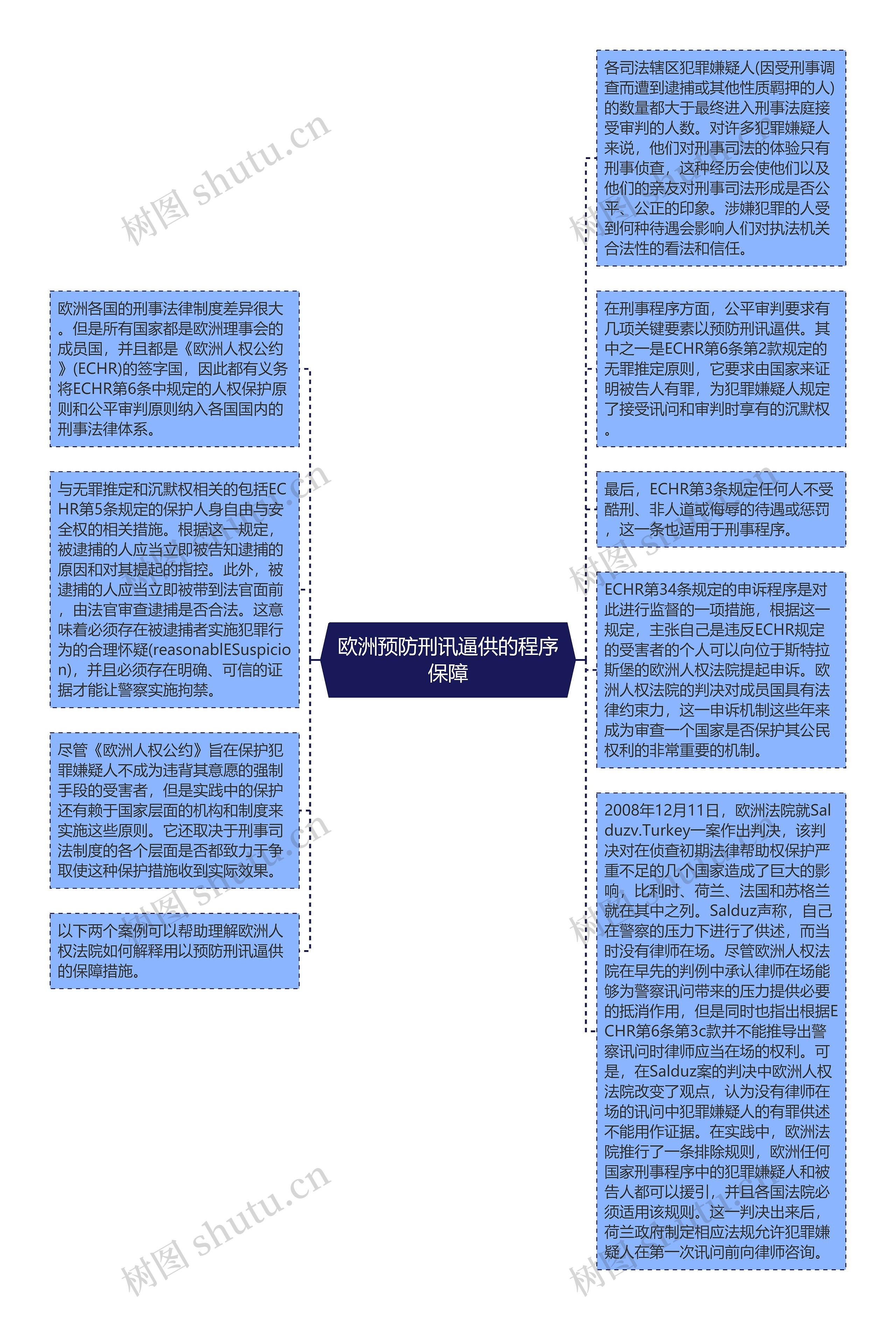 欧洲预防刑讯逼供的程序保障思维导图