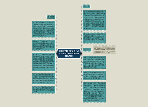 国家科学技术委员会“八六三计划”科技成果管理暂行规定