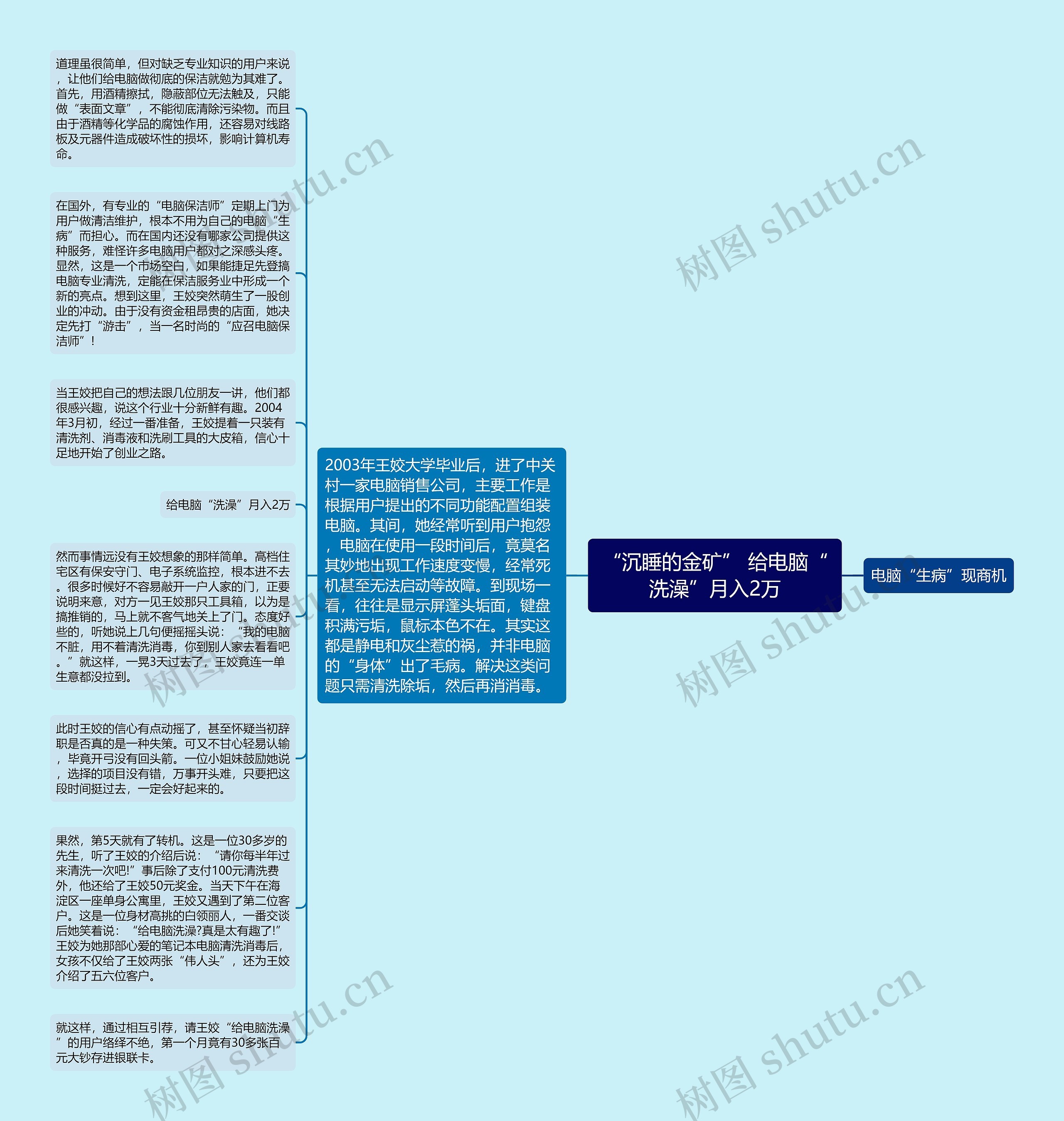 “沉睡的金矿” 给电脑“洗澡”月入2万思维导图