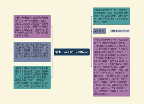 创业，放下面子总会成功