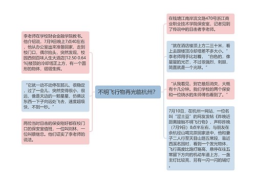 不明飞行物再光临杭州？