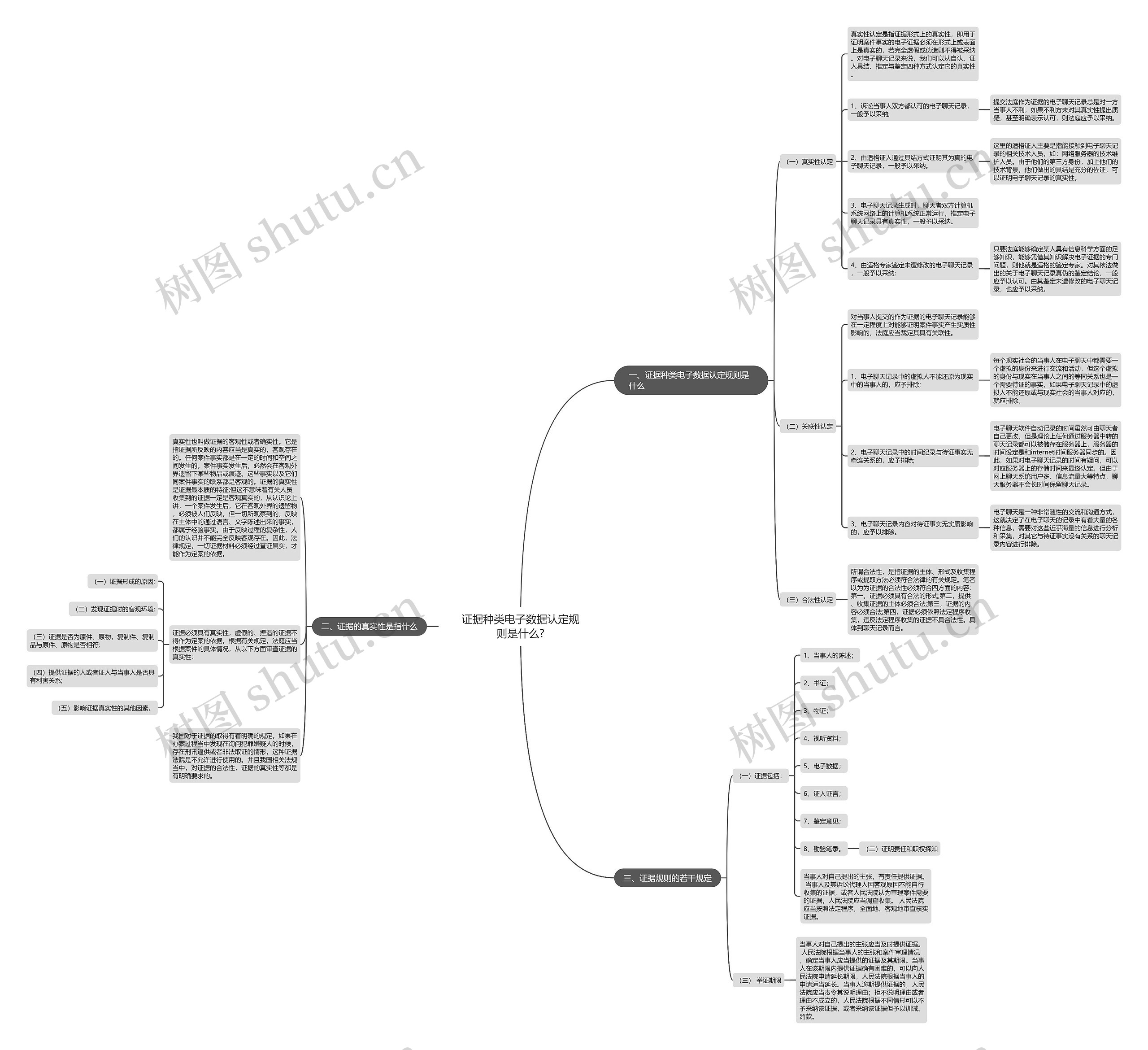 证据种类电子数据认定规则是什么?思维导图