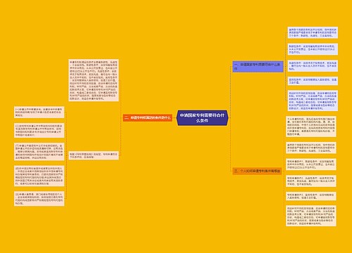 申请国家专利需要符合什么条件