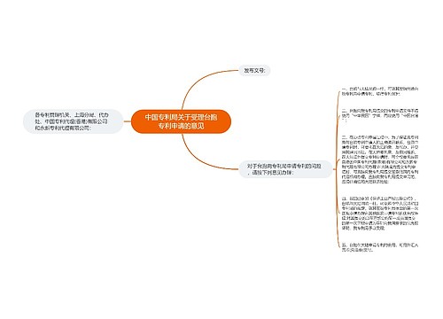 中国专利局关于受理台胞专利申请的意见