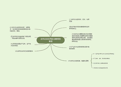 合作企业合同应当载明的事项