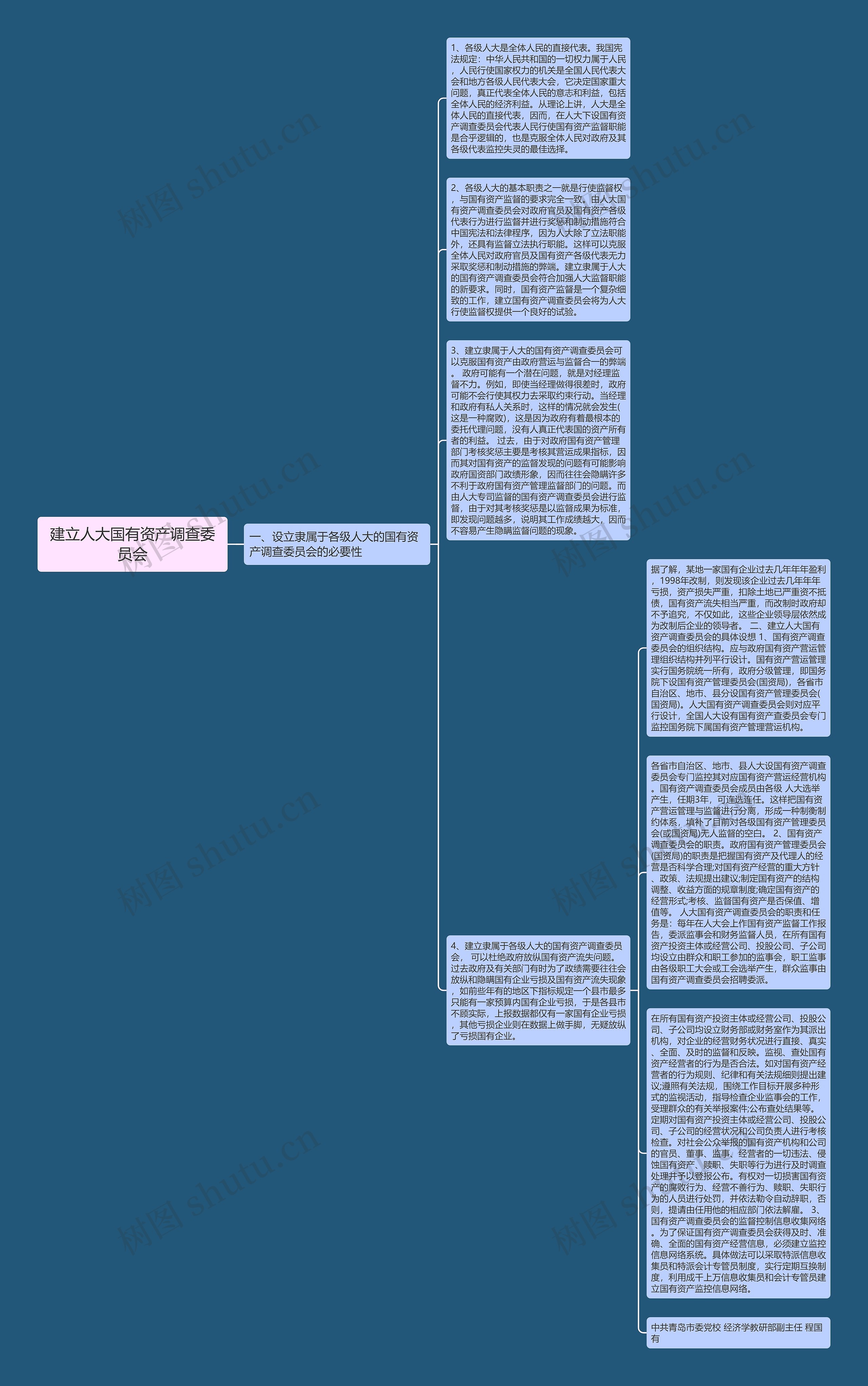 建立人大国有资产调查委员会思维导图